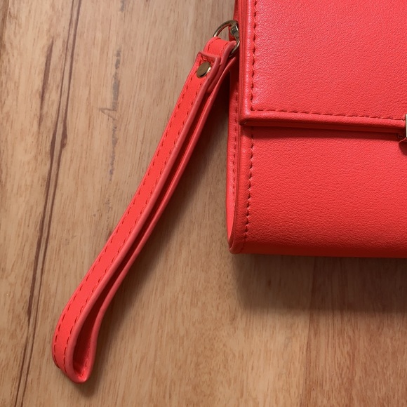 Orange Wristlet with Shoulder Strap - Picture 5 of 17